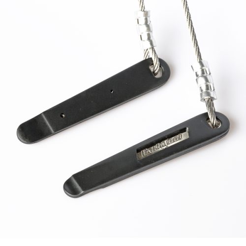 Tire Lever Tool for Cyclehoop Repair Stand attached to a metal wire
