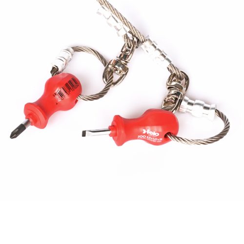 Two short screwdrivers for Cyclehoop Repair Stand attached to a metal wire