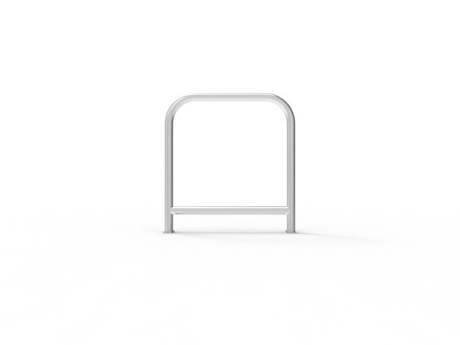 Sheffield Stand with an additional support for cyclists to lock onto