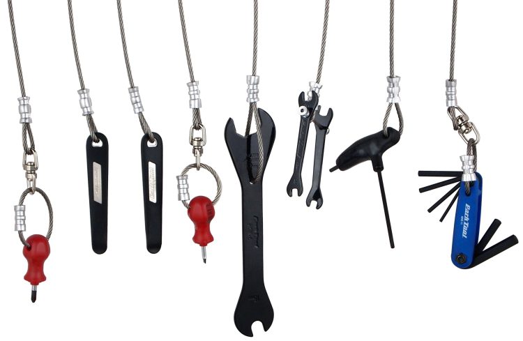8 tools for bike repairs that come with the Cyclehoop Public Repair Stand