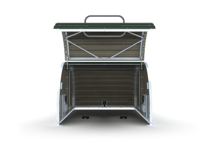 Cargo bikehangar render front open